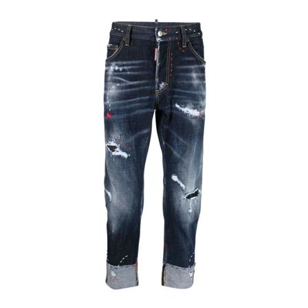 Dsquared2, Straight Jeans Blauw, Heren, Maat:M,polyester