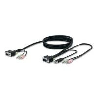 Belkin SOHO KVM Replacement Cable Kit - Tastatur / video / mus / lydkabel - USB, HD-15 (VGA), ministereojakk (hann) til HD-15 (VGA), ministereojakk