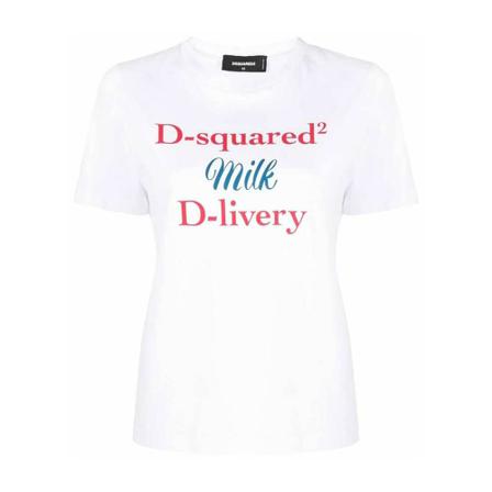 Dsquared2, T-Shirts Wit, Dames, Maat:M