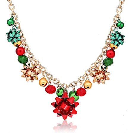 49.16.52cm Julhalsband X-Mas Jingle Bell Halsband Present Slipsband Halsband Present till Kvinnor Flickor
