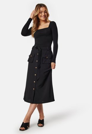 BUBBLEROOM Shaima Cargo Skirt Black Klær