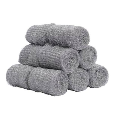 24 pakker med stålull for rengjøring og tetting av små hull, fin stålull