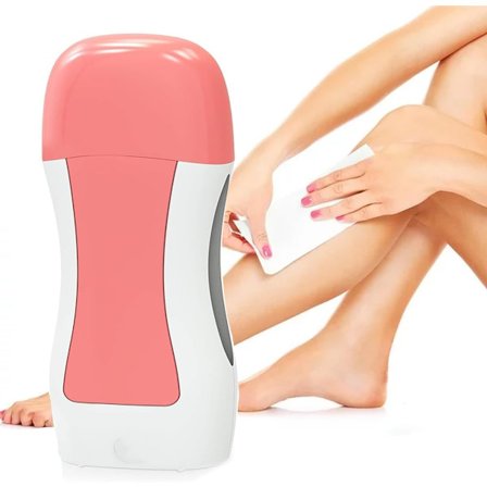 Bærbar elektrisk rull-på voksvarmer for hårfjerning - ansiktshår, armhuler, ben, kropp, hud, multifunksjonell