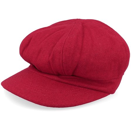 Sur la tête - Röd traditionalbeanie Keps - Wool Blend Baker Boy Cap Red Vega Cap @ Hatstore