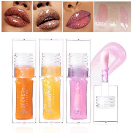Magisk Färgskiftande Läppolja, Återfuktande Läppglansolja, Plumping Shimmer Stor Borste Färgad Läppbalsam Läppvård, Långvarig Närande Icke-klibbig 