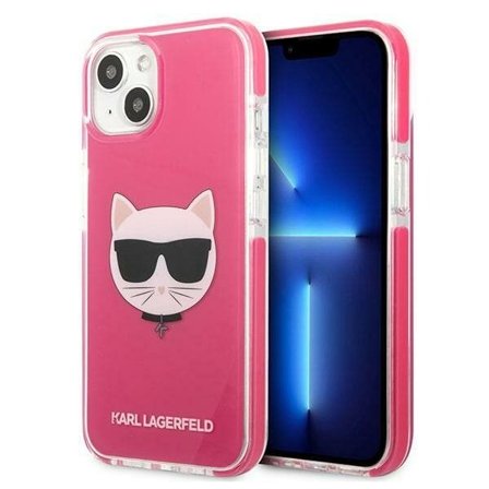 Karl Lagerfeld Choupette Huvudfodral för iPhone 13 - fuchsia