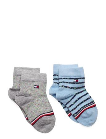Th Baby Sock 2P Neppy Stripes Socks & Tights Socks Blå Tommy Hilfiger