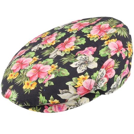 Stetson - Multi flatcap Keps - Ivy Cap Cotton Hawaii Print Floral Pattern Flat Cap @ Hatstore