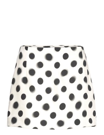 Mango Polka-Dot Satin Mini-Skirt - Cream - 34