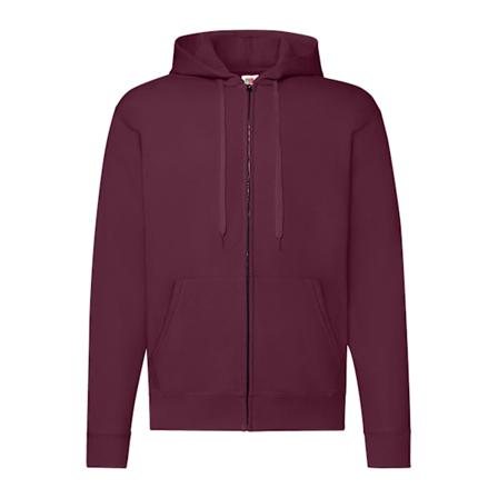 Fruit of the Loom Herr Classic Zip-Hoodie Stor Burgunder Burgundy S
