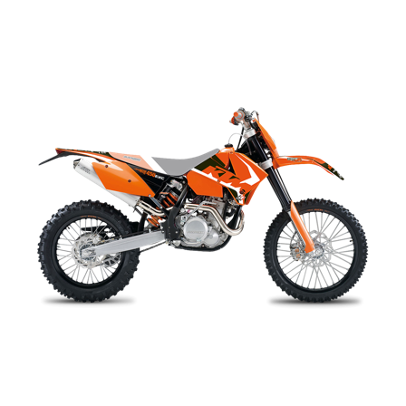 Kit Adesivi Blackbird Dream 4 Arancio-Nero-Bianco - KTM 400 SX 2001-2002