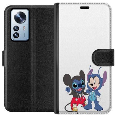 Xiaomi 12 Pro Tegnebogsetui Stitch Mickey Mouse