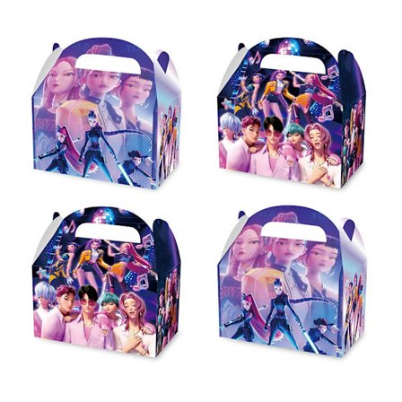 12/24 kpl Kpop Demon Hunters Candy Box Syntymäpäiväjuhlatarvikkeet Kannettava paperirasia Pakkaus Hauskat Lahjat Peli Anime Goku Lahjapussit