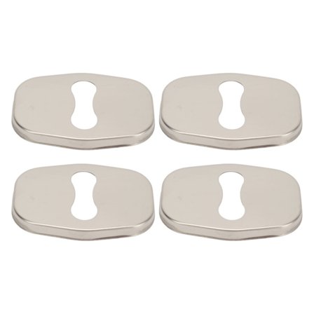 4 KPL Ruostumattomasta teräksestä valmistettuja oven lukon vastakappaleen suojuksia Peugeot 208 308 408 508 2008 3008 -malleihin, hopea, vahva suoja