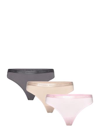 3 Pack Thong Stringtruse Undertøy Rosa Tommy Hilfiger*Betinget Tilbud