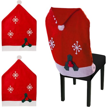 Filtstolsöverdrag för jul - Set om 2 I Elegant överdrag som Chri