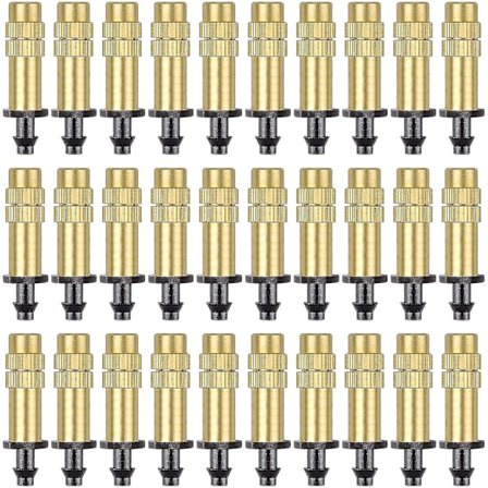 30 stk. Justerbare Kobber-Tågesprinklere Dryp-Vandingssprinklere Tåge-Mikrosrinklere Køling Have Drivhus Grøntsager