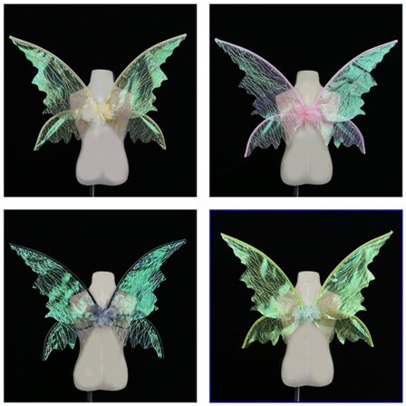 50% ALENNUS, Juhlatarvikkeet - Keijusiivet Joulu Syntymäpäivä Koriste Säädettävät Organza Värikkäät DIY Kimaltelevat Läpikuultavat