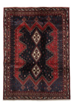 Afshar Rug 178X247 Black/Dark Red Wool, Persia