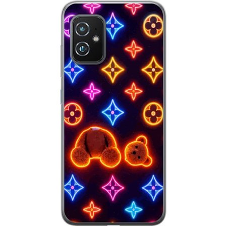 Yhteensopiva Puhelinkuori Asus Asus Zenfone 8 Neonvärisellä ylellisellä kuviolla, jossa hehkuvia nalleja pop-taide-esteetiikassa
