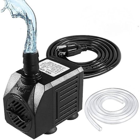 RY-Fontænepumpe 150 gph (8 W 600 L/t) Nedsænkbar vandpumpe Støjsvag lille fontænepumpe med 1 m slange (ID x 1/2 tomme)