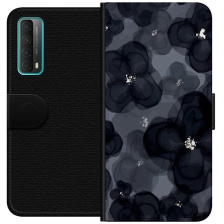 Yhteensopiva Lompakkokotelo Huawei Huawei P smart 2021 Abstrakti tummanvärisellä kukkakuviolla, jossa on elegantti ja dramaattinen tunnelma