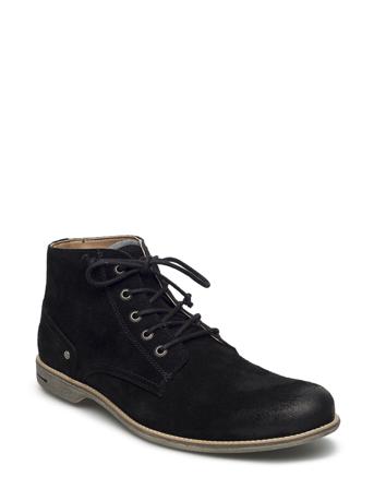 Crasher Suede Shoe Snørestøvler Sort Sneaky Steve