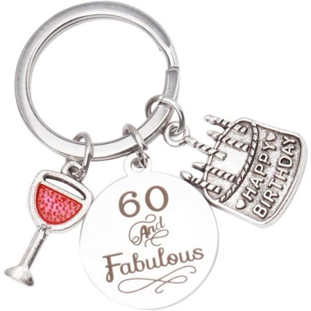 60-årsdag Nyckelring Nyckelring Present Bröllopsdag eller Födelsedag
