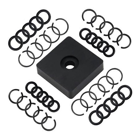 10 Set 1/2 tum & 10 Set 3/8 tum Slagfästring Clip Friktionsring + O-ring, Fäste Slaglåsring A