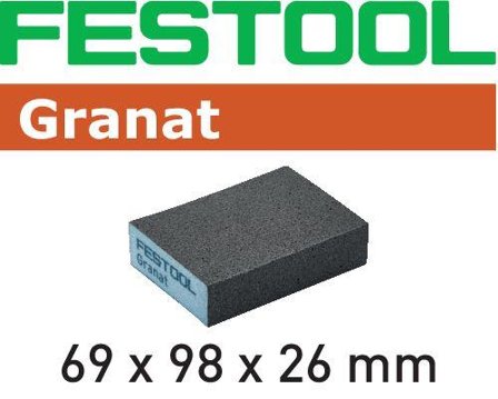 Festool GR/6 Slipsvamp 69x98x26mm, 6-pack 220, Maskintillbehör & förbrukning