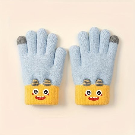 Handsker med fulde fingre, tegneseriedesign, håndvaskes, egnet til både mænd og kvinder, handsker til kuldebeskyttelse og varme til [DB]