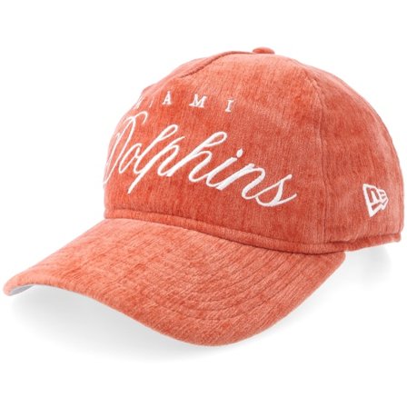 New Era - NFL Orange adjustable Kasket - Miami Dolphins Team Script 19TWENTY Golfer Velvet Orange A-frame @ Hatstore