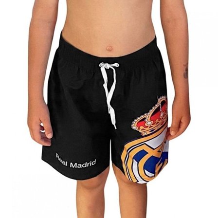 Badshorts - REAL MADRID - Officiel - Sort - Barn (Dreng) - 100% polyester