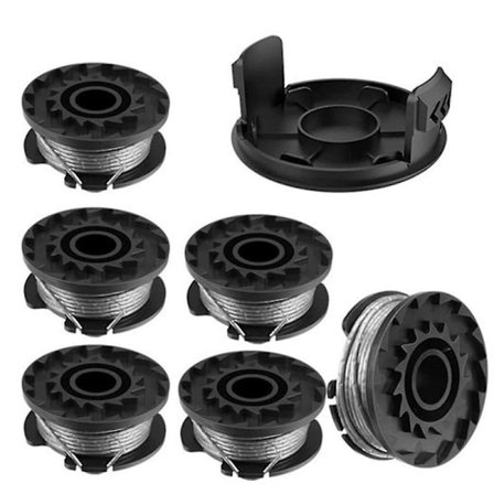 Ruohotrimmerin vaihtokela, 4,90 m siiman pituus, 6 kpl musta