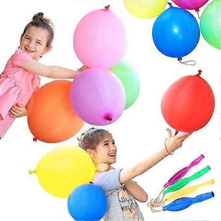 50-pack Neon Punchballonger I Punchballonger Kalasfavörer för Barn I Kraftiga Punchballonger med Gummiband