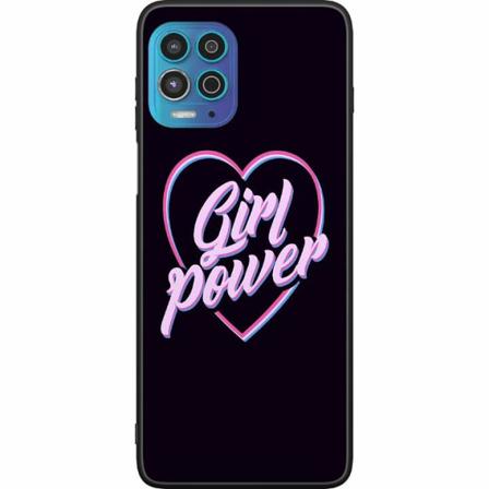 Motorola Moto G100 Svart Skal Neon Girl Power