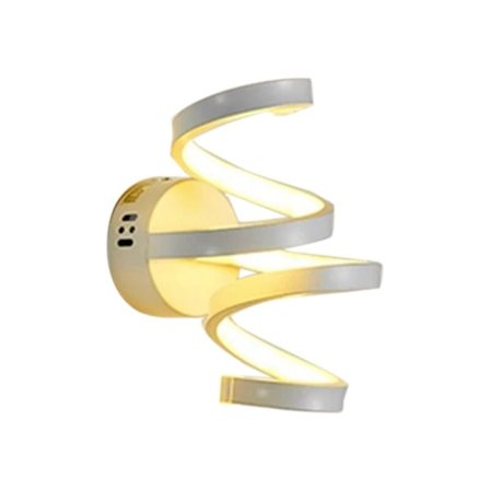 9W Fashion LED Trappstegsbelysning Sänglampa RGB Taklampa Högtalare Dimmer Vägglampa Installationslampa - Vit