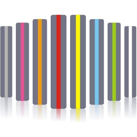 16 stk. Læse Lineal Dysleksi Guidet Læsestrimmel, Farvet Highlight Læse Lineal, Sporings Lineal Til At Guide Begynder/Studerende Læsere Til At Læse 