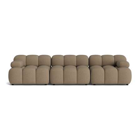 Puffy 3 personers sofa - Aurora Mørk Beige - 285x95x64 - Sofa Lænestol, 3 personers sofa