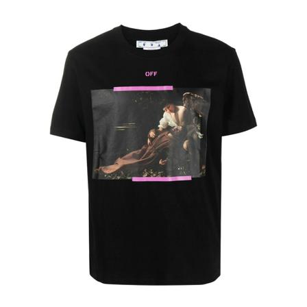 Off White, T-Shirts Zwart, Heren, Maat:M