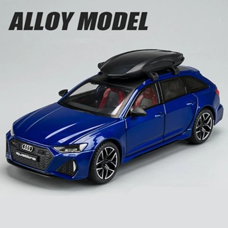 1/24 Bilmodel Støbt Metal Legetøjsbiler Bilmodel Simulation Lyd Lys til Audi RS6 Avant Stationcar Legering Børnelegetøj Gave