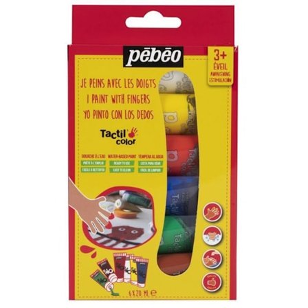 6 vesipohjaista guassia - Päävärit - 6 x 20 ml