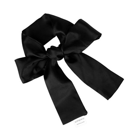 Simuleret silke satin sexet øjenmaske flirtende bondage bondage håndjern sort