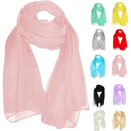 Chiffon-skjerf, sjal og omslag for kvinner - mykt og lett kveldskjole elegant bryllup brud brudepike skjerf