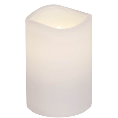 Star Trading - Batterilys Paul plast ljus med timer Hvit