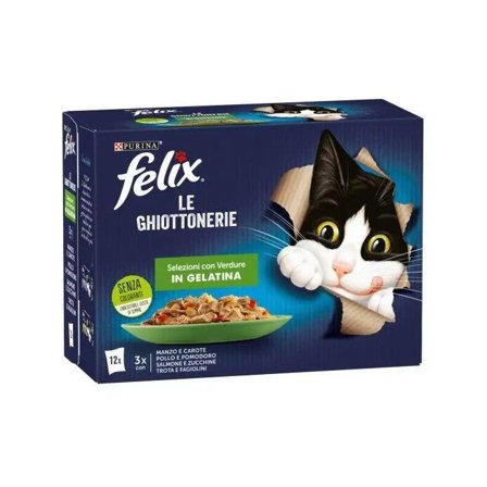Purina Felix Le Ghiottonerie Manzo/Pollo /Salmone/Trota Con