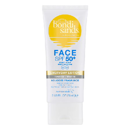 Bondi Sands Spf 50+ Everyday Matte Tinted Face Lotion Solskydd & solvård Unisex 75 ML