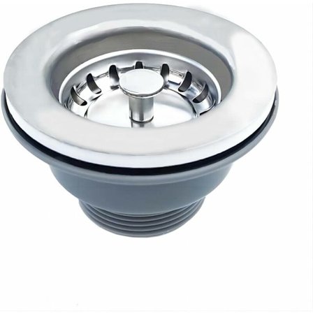 Servantvaskavløp uten overløp Kurv i rustfritt stål ø 85 mm 1½", Rustfritt stål + ABS, Avløp + Kurv