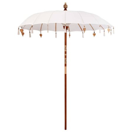 Balinesisk Parasol Kräm 185 x 185 x 260 cm Bomull