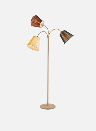 Connie 3-lys gulvlampe u/skjerm - sand